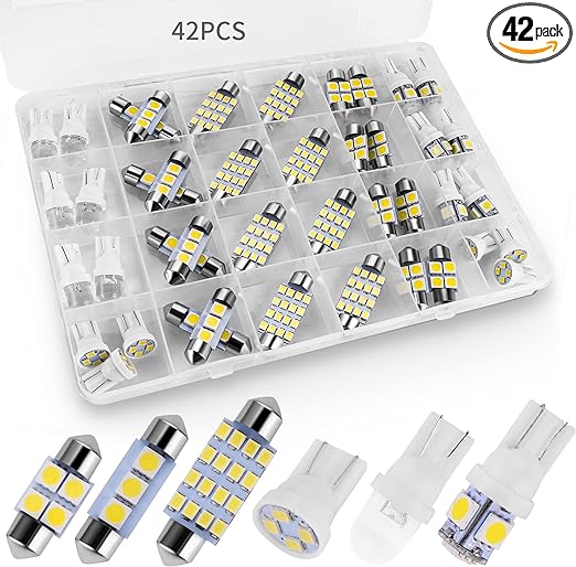 42 Pieces Interior Car Lights LED Super Bright • Auto Gear Hub Cart