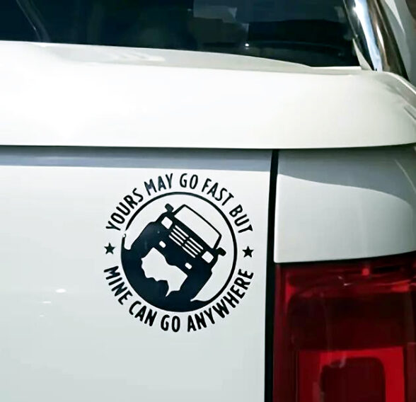 Go Anywhere Fun Jimny 4×4 Sticker (Black Vinyl) Car Accessories South Africa