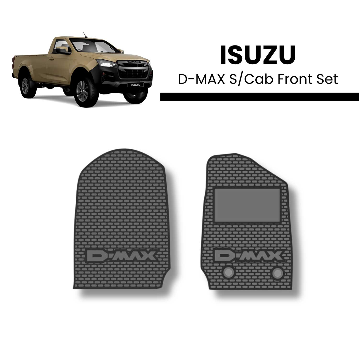 ADDO Isuzu D-Max Rubber Car Mats • Interior Set