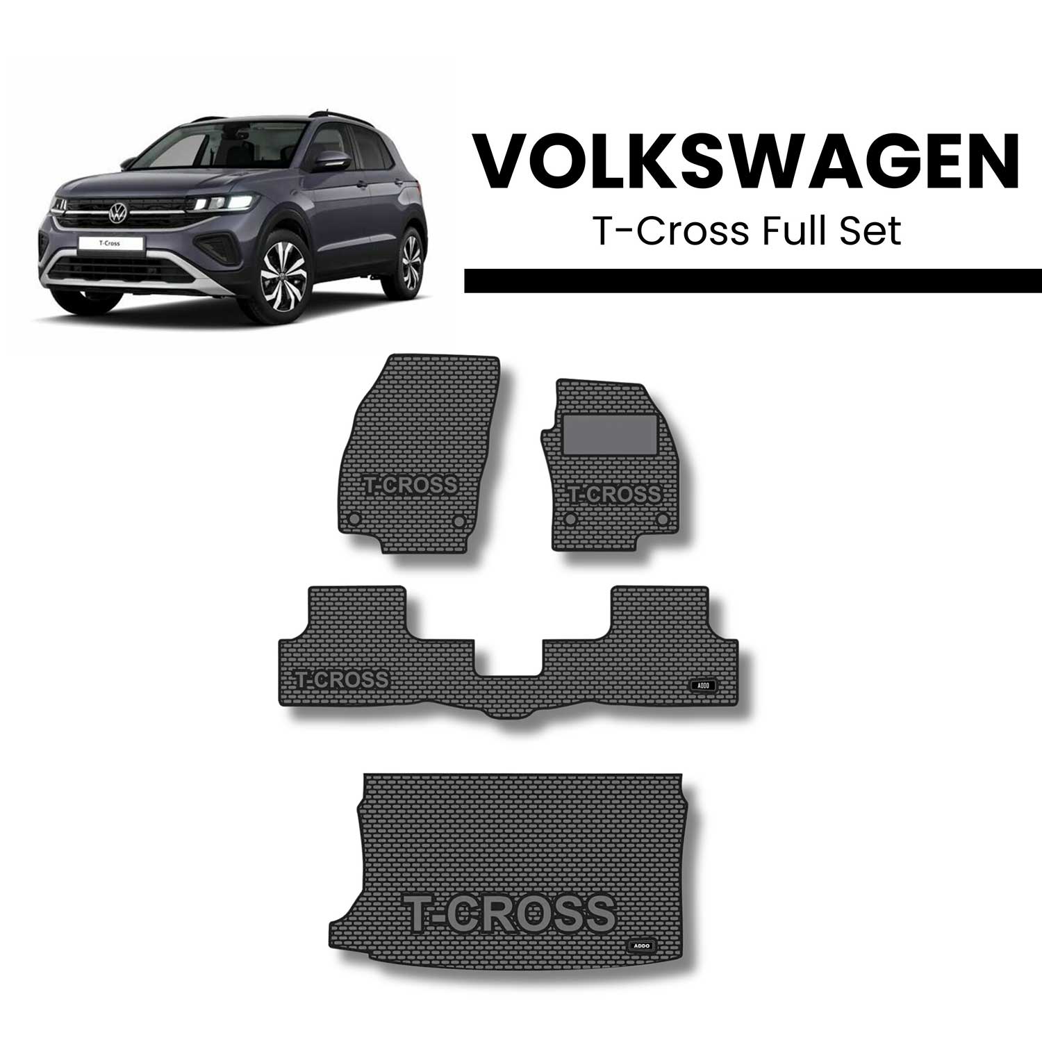 Premium Volkswagen T-Cross Full Mat Set