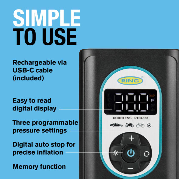 Cordless Digital Tyre Inflator Car Accessories South Africa