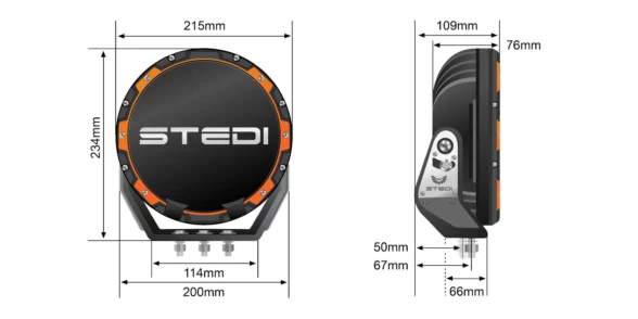 STEDI 8.5 Inch Type X Pro LED Driving Lights Pair Car Accessories South Africa