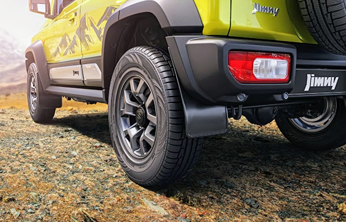 Suzuki Jimny Flexible Mud Flap Set Black